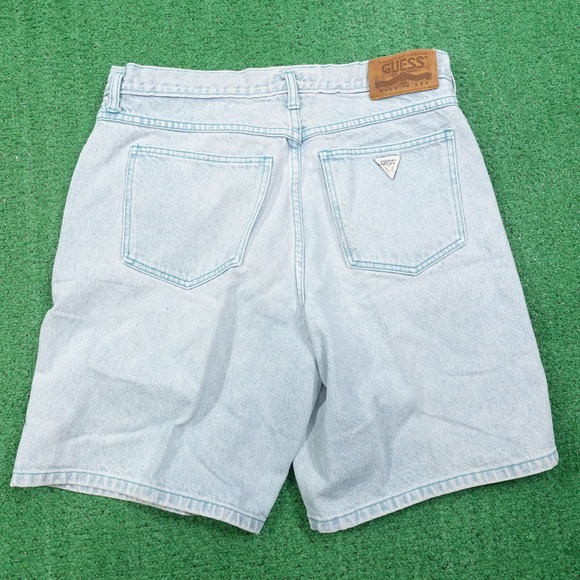 VINTAGE GUESS JEANS USA MADE DENIM JEAN SHORTS JORTS WOMENS SZ 3 BUTTON FLY - Picture 3 of 8